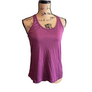 Balance Collection Womens Everyday Casual Racerback Cutout Tank Top Purple Small